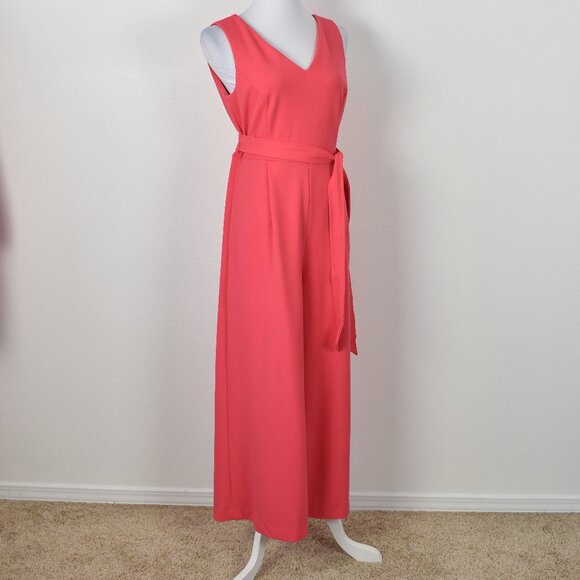 Calvin Klein Belted Sleeveless Wide Leg Jumpsuit - 8 - Picture 6 of 8